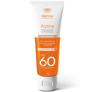 PROTETOR SOLAR ACTINE COM COR FPS60 DARROW 40G