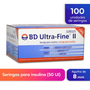 SERINGA BD INSUL FINE 8MM 50U C/100