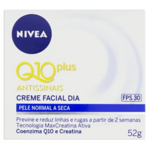 CREME FACIAL ANTISSINAIS DIA FPS30 Q10 POWER TODOS TIPO DE PELE NIVEA 50G