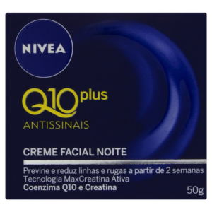 CREME FACIAL ANTISSINAIS NOITE Q10 POWER TODOS TIPO DE PELE NIVEA 50G