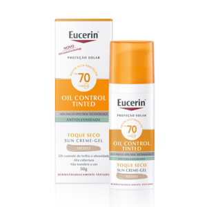 PROTETOR SOLAR FACIAL OIL CONTROL TINTED MEDIO FPS70 EUCERIN 50G