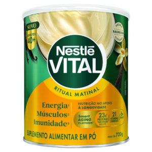 SUPLEMENTO ALIMENTAR EM PO BAUNILHA NESTLE VITAL RITUAL MATINAL 40  LATA 720G