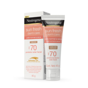 PROTETOR SOLAR NEUTROGENA SUN FRESH FACIAL C/COR PELE NORMAL A SECA FPS70 40G