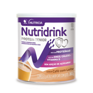 SUPLEMENTO ALIMENTAR NUTRIDRINK PROTEIN SENIOR PO SABOR CAFE COM LEITE LATA 380G