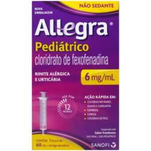 ALLEGRA PEDIATRICO SUSPENSÃO 60ML C/DOSADOR SERINGA