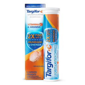 TARGIFOR + C 1G VITAMINA C IMUNIDADE E ENERGIA 16 COMPRIMIDOS EFERVESCENTES