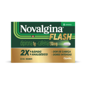 NOVALGINA FLASH 1000 + 130MG C/8 COMPRIMIDOS