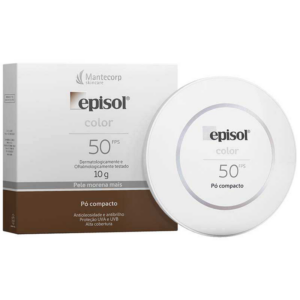 EPISOL PROTETOR SOLAR FACIAL PO COMPACTO COR 4 MORENA ESCURO FPS50 10G