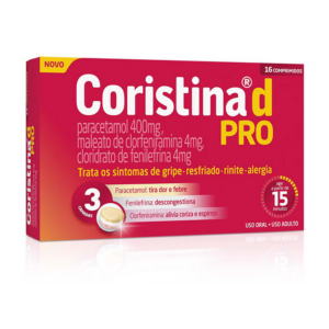 CORISTINA D PRO 400MG 4MG 4MG C/16 COMPRIMIDOS