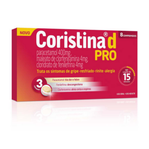 CORISTINA D PRO 400MG 4MG 4MG C/8 COMPRIMIDOS