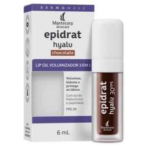 EPIDRAT HYALU LIP OIL VOLUMIZADOR 3 EM 1 FPS30 CHOCOLATE 6ML