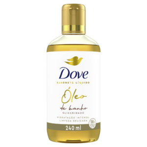 SABONETE LIQUIDO OLEO DE BANHO DE GLICERINA DOVE SQUEEZE 240ML