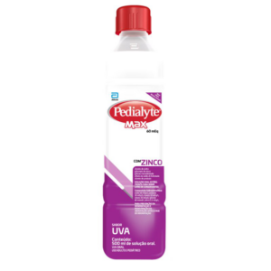 REPOSITOR HIDROELETROLÍTICO COM ZINCO UVA PEDIALYTE MAX GARRAFA 500ML SOLUÇAO ORAL ESTERIL