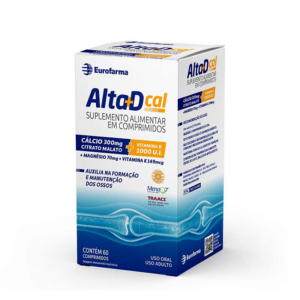 CALCIO 300MG + VITAMINA D 1000UI ALTA D CAL C/60 COMPRIMIDOS