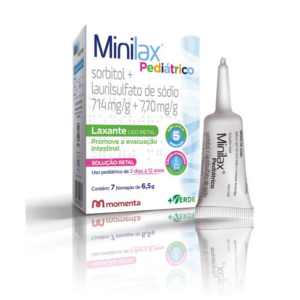 MINILAX PEDIATRICO SORBITOL 714MG + LAURILSULFATO DE SODIO 7,70MG SOLUÇAO RETAL 7 BISNAGAS
