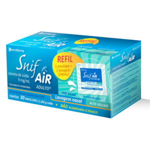SNIF AIR ADULTO 2,16 G SOLUÇÃO NASAL 30ENVELOPES