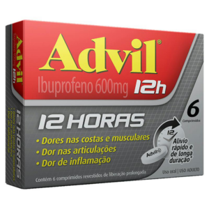 ADVIL 12H 600MG 6 COMPRIMIDOS LIBERACAO PROLONGADA