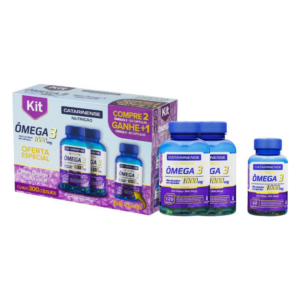 PACK OMEGA 3 CATARINENSE C/120 CAPSULAS + OMEGA 3 C/60 CAPSULAS COMPRE 2 GANHE + 1