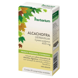 ALCACHOFRA 400MG HERBARIUM CAIXA 20 COMPRIMIDOS REVESTIDOS