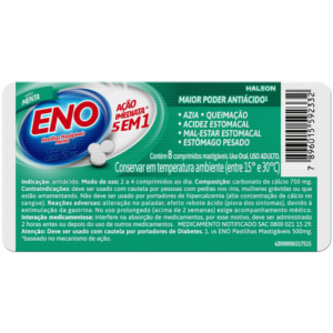 ENO PASTILHAS MASTIGAVEIS MENTA BLISTER C/2X8