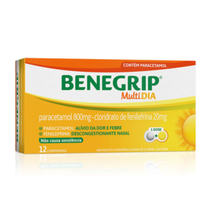 BENEGRIP MULTI DIA COM 12 COMPRIMIDOS