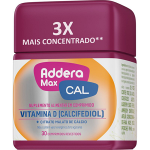 SUPLEMENTO ADDERA MAX CAL FRASCO 30 COMPRIMIDOS REVESTIDOS