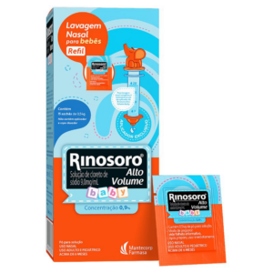 PO PARA SOLUCAO NASAL RINOSORO ALTO VOLUME BABY 9MG/ML REFIL COM 15 SACHES DE 0.54G CADA