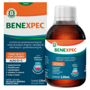 BENEXPEC XAROPE SABOR FRAMBOESA 120ML + COPO DOSADOR