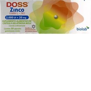 DOSS ZINCO 2000UI+20MG C/30 CAPSULAS