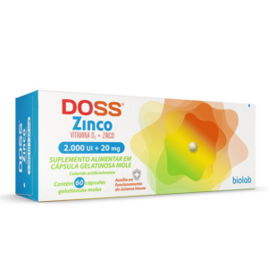 VITAMINA D 2.000UI + ZINCO 20MG DOSS ZINCO C/60 CAPSULAS