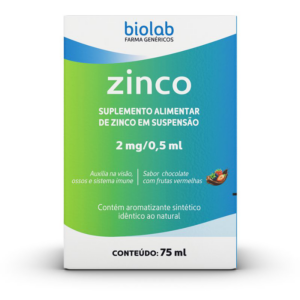 ZINCO 2MG/0,5ML SUSPENSÃO ORAL 75ML