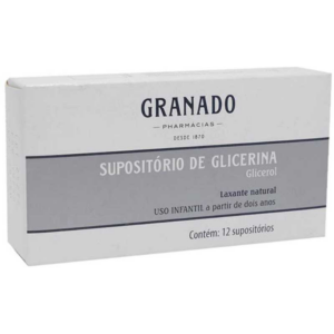 SUPOSITORIO GLICERINA INFANTIL GRANADO COM 12 UNIDADES