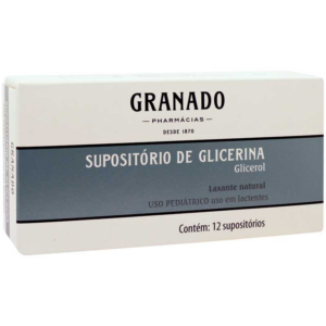 SUPOSITORIO GLICERINA LACTENTE GRANADO COM 12 UNIDADES