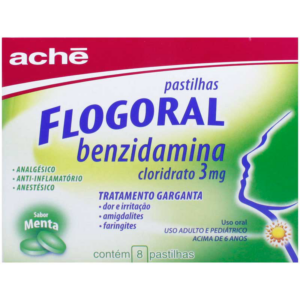 FLOGORAL MENTA 3MG C/8 PASTILHAS