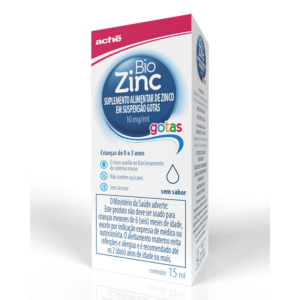 ZINCO 10MG/ML SEM SABOR BIOZINC CAIXA 15ML SUSPENSAO GOTAS