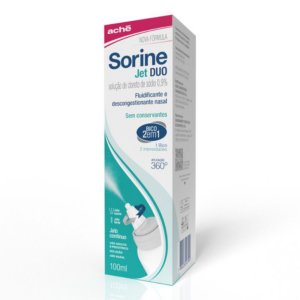 DESCONGESTIONANTE E FLUIDIFICANTE NASAL SORINE JET DUO CAIXA 100ML SOLUÇAO