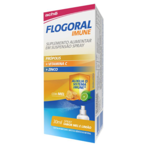 SUPLEMENTO ALIMENTAR MEL E LIMAO FLOGORAL IMUNE CAIXA 30ML SUSPENSAO SPRAY