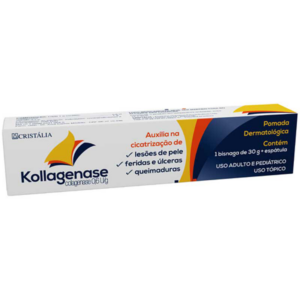 POMADA KOLLAGENASE 0,6UI 30G + ESPATULA