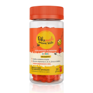 BLUMEL IMUNE KIDS SABOR MORANGO E MEL FRASCO C/30 GOMAS