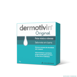 DERMOTIVIN ORIGINAL SABONETE FACIAL EM BARRA PELE MISTA A OLEOSA 90G