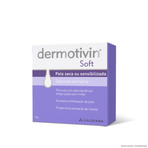 DERMOTIVIN SOFT SABONETE EM BARRA PELE SECA OU SENSIBILIZADA 90G