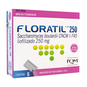 FLORATIL AT 250MG TUTTI FRUTTI CAIXA 6 ENVELOPES DE 1,25G CADA