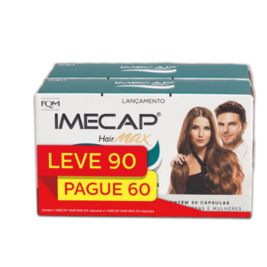 IMECAP HAIR MAX KIT LEVE 90 PAGUE 60 CAPSULAS