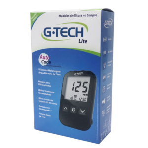 KIT G-TECH FREE LITE MONITOR GLICOSE + 10 TIRAS + 10 LANCETAS + CANETA C/1