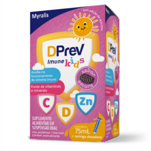 DPREV IMUNE KIDS FRAMBOESA 75ML SUSPENSAO ORAL + SERINGA DOSADORA