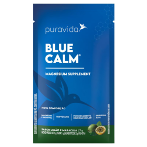 SUPLEMENTO ALIMENTAR BLUE CALM PURAVIDA LIMAO E MARACUJA ENVELOPE EM PO 7G
