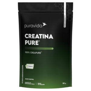 SUPLEMENTO ALIMENTAR CREATINA PURAVIDA MONOHIDRATADA NEUTRO POUCH EM PO 90G