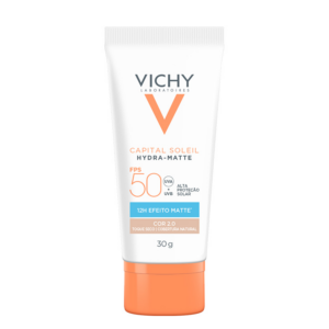 PROTETOR SOLAR FACIAL VICHY CAPITAL SOLEIL HYDRA-MATTE FPS50 COR 2.0 COM 30G