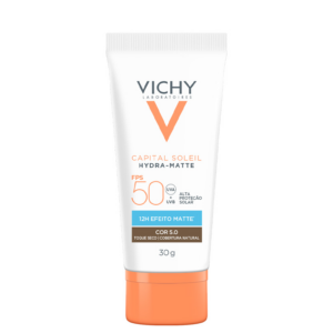 PROTETOR SOLAR FACIAL VICHY CAPITAL SOLEIL HYDRA-MATTE FPS50 COR 5.0 30G