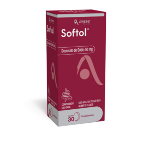 Softol docusato de sódio 50mg contém 30 comprimidos